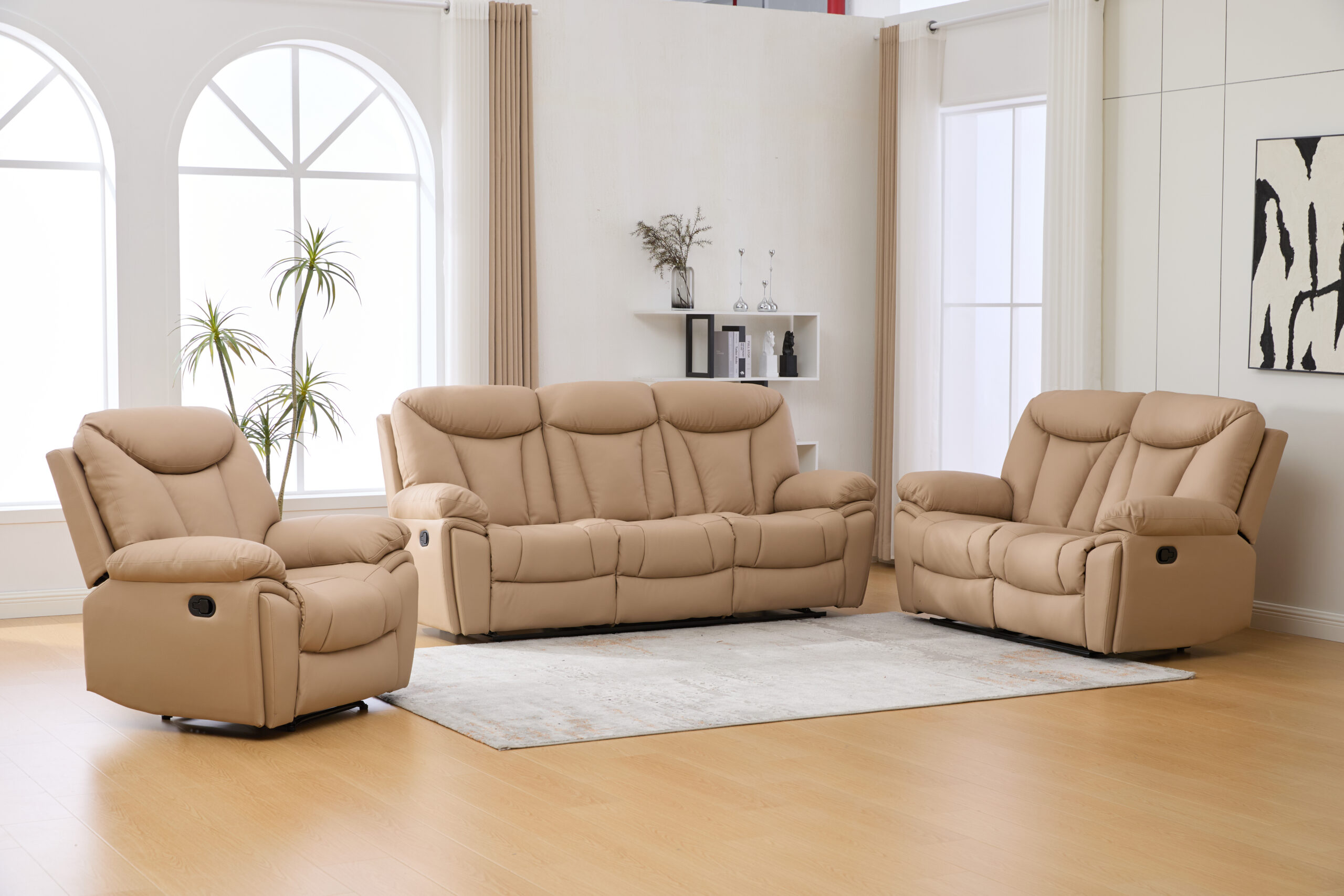Odinis fotelis su reglaineriu YORK smėlio 103x96xH107 cm - Produkto galerija 12