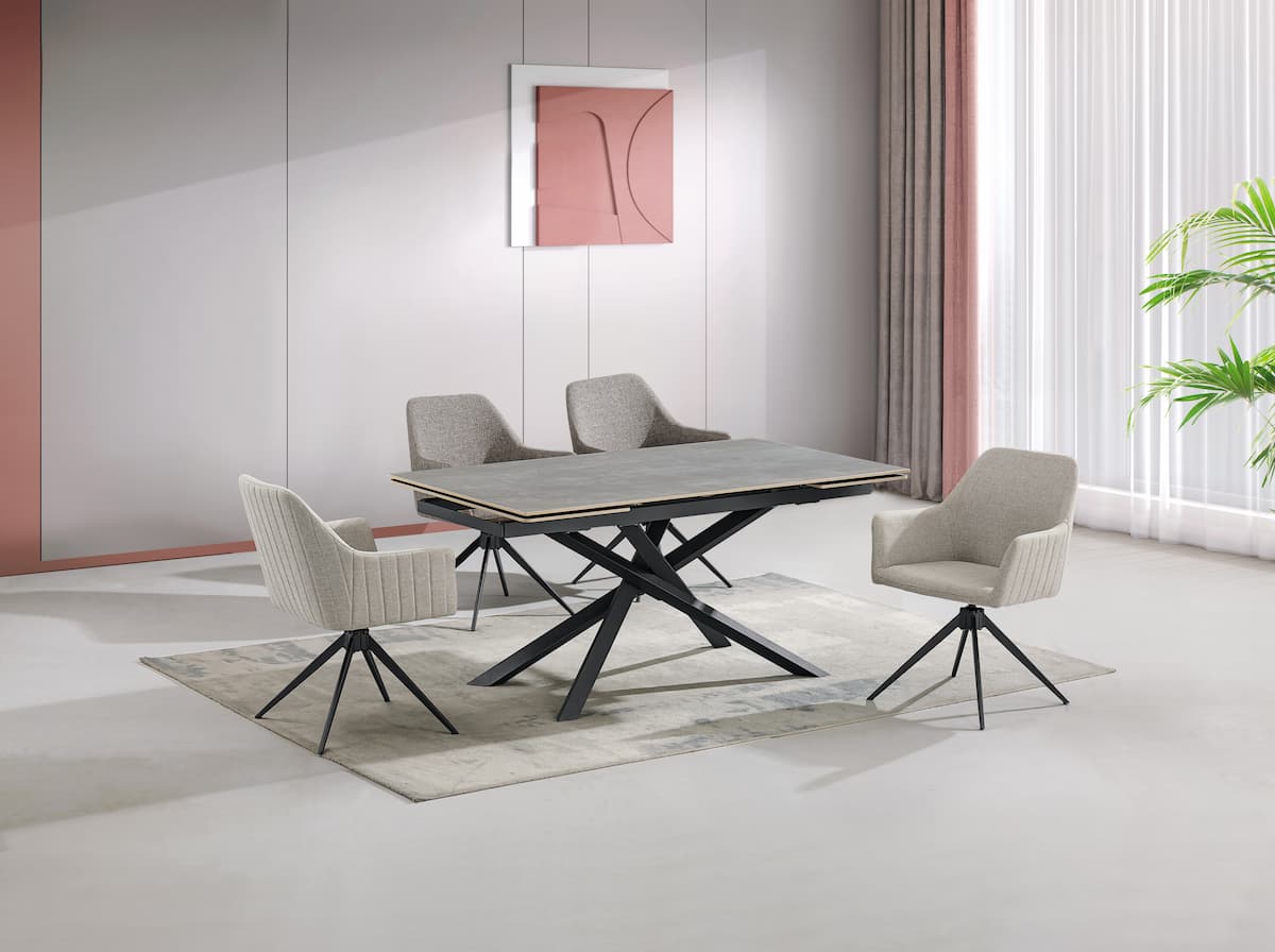 Extendable table ORION-medium grey 160 (240)x90xH75 cm - Product gallery 1