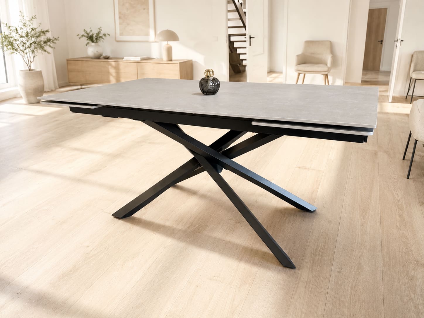 Extendable table ORION-medium grey 160 (240)x90xH75 cm - Product gallery 8